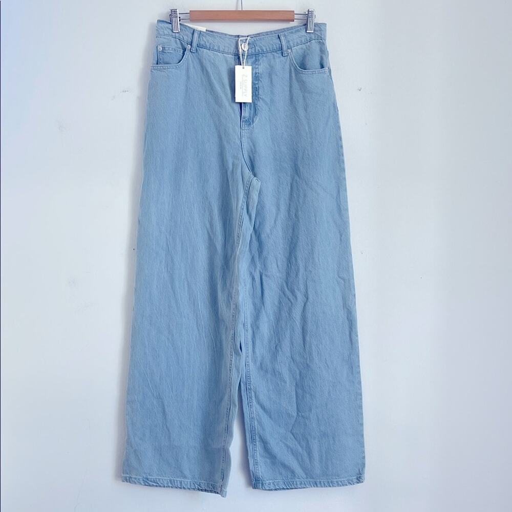 NWT Z Supply Denim MIA Loose hi rise wide leg in light vintage indigo denim jean